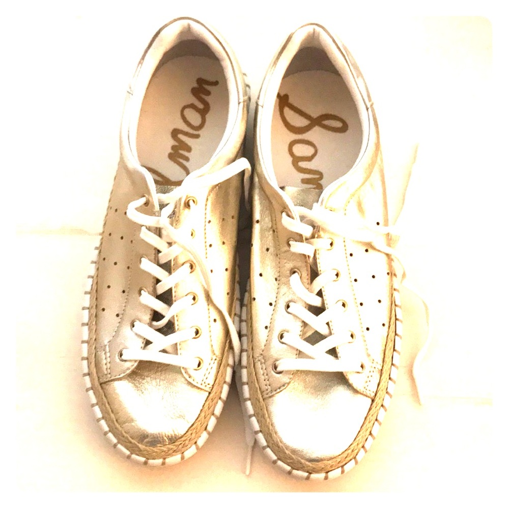 Sam Edelman gold sneakers